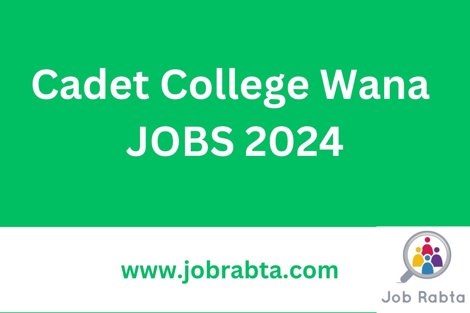 Cadet College Wana Jobs 2024