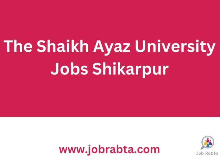 The Shaikh Ayaz University Jobs