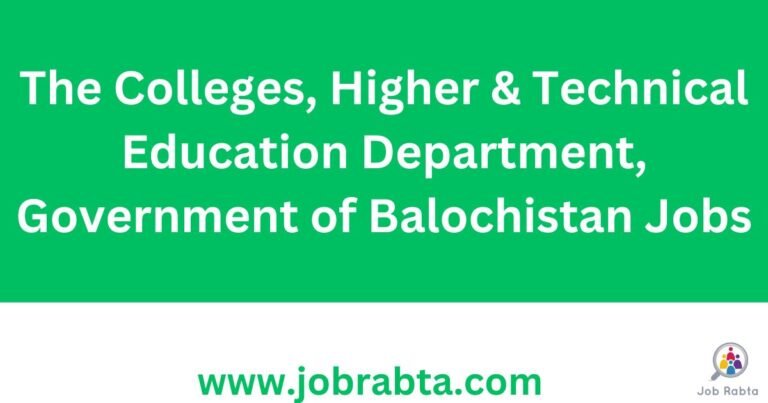 Education Department Balochistan Jobs