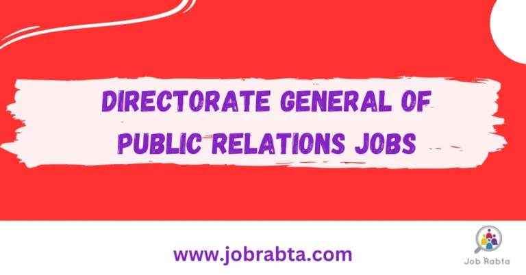 Directorate General of Public Relations Jobs