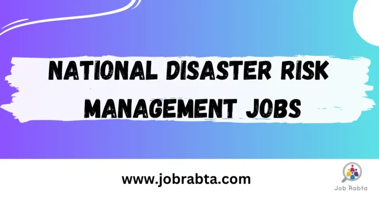 National Disaster Risk Management Vacancies