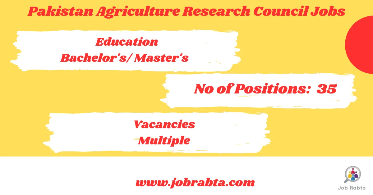 Pakistan Agricultural Research Council Jobs