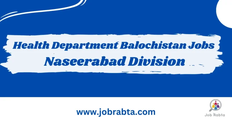 Health Department Balochistan Jobs