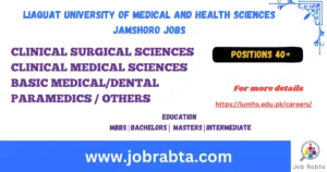 Latest Liaquat University of Medical and Health Sciences Jobs 2025 Liaquat University of Medical and Health Sciences